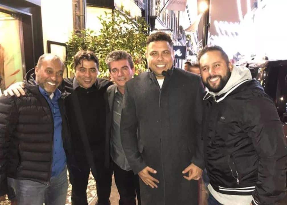 Kia Joorabchian, Andrés Sanches, ex presidente do Corinthians, e Ronaldo Fenômeno. (Foto: Reprodução/Instagram)