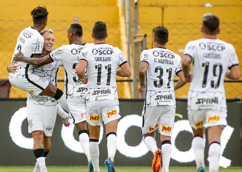 Gol do Corinthians contra o Grêmio Novorizontino (Foto: Rodrigo Coca/Agência Corinthians)