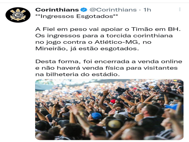 Reprodução Twitter @Corinthians