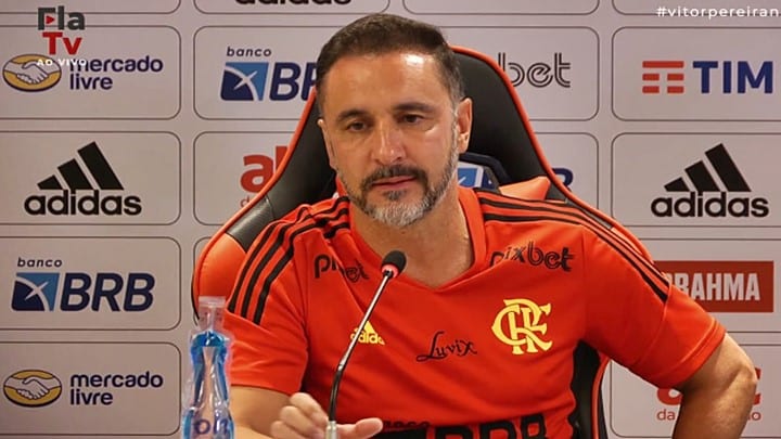 Vitor Pereira fala no Flamengo sobre sua saida do Corinthians - Foto - Reprodução - FlaTV