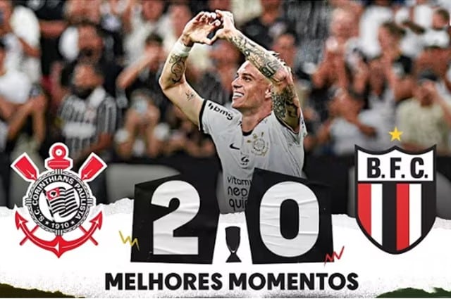 Gols do Corinthians x Botafogo, Róger Guedes e Adson marcam os gols da vitória por 2 x 0