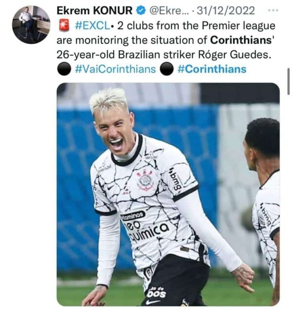 Relembre tweets do jornalista Ekrem Konur que reacendeu a esperanca de Coutinho no Corinthians 4 e1675524029954