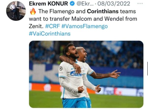 Relembre tweets do jornalista Ekrem Konur, que reacendeu a esperança de Coutinho no Corinthians
