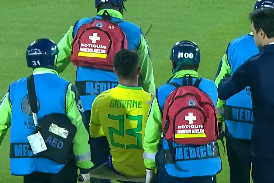 Giovane vem marcando presença no Sul-Americano Sub-20, mas hoje precisou sair por conta de uma lesão | Foto: Reprodução SporTV