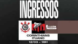 Saiba onde comprar e preços de ingressos Corinthians x Ituano pelas quartas do Campeonato