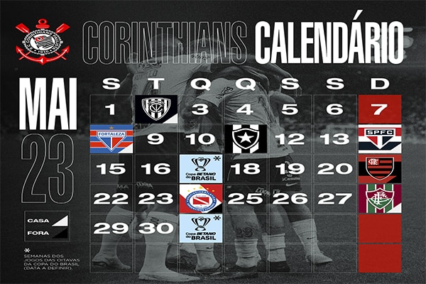 O Corinthians terá mês decisivo nos primeiros 30 dias sob o comando de Vanderlei Luxemburgo. Foto: Divulgação/Corinthians