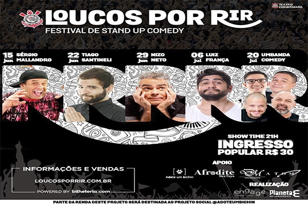 Festival Loucos por Rir apresenta uma seleção de humor brasileiro em sua 6ª edição