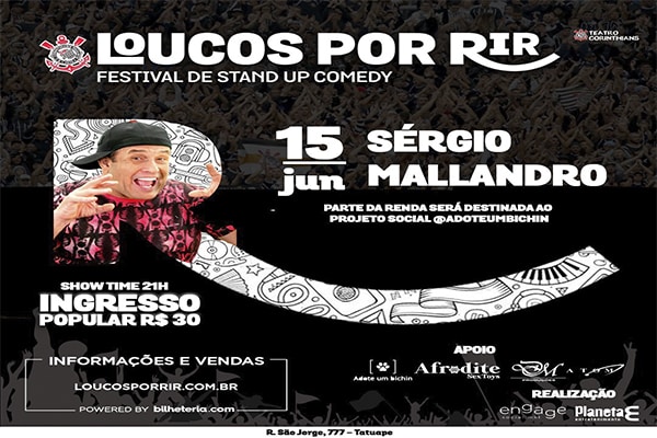 Sergio Mallandro apresenta seu novo show "Se tá desesperado, Grita!" no festival "Loucos por Rir"