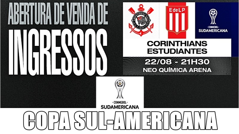 Ingressos para Corinthians x Estudiantes-ARG pela Sul-Americana