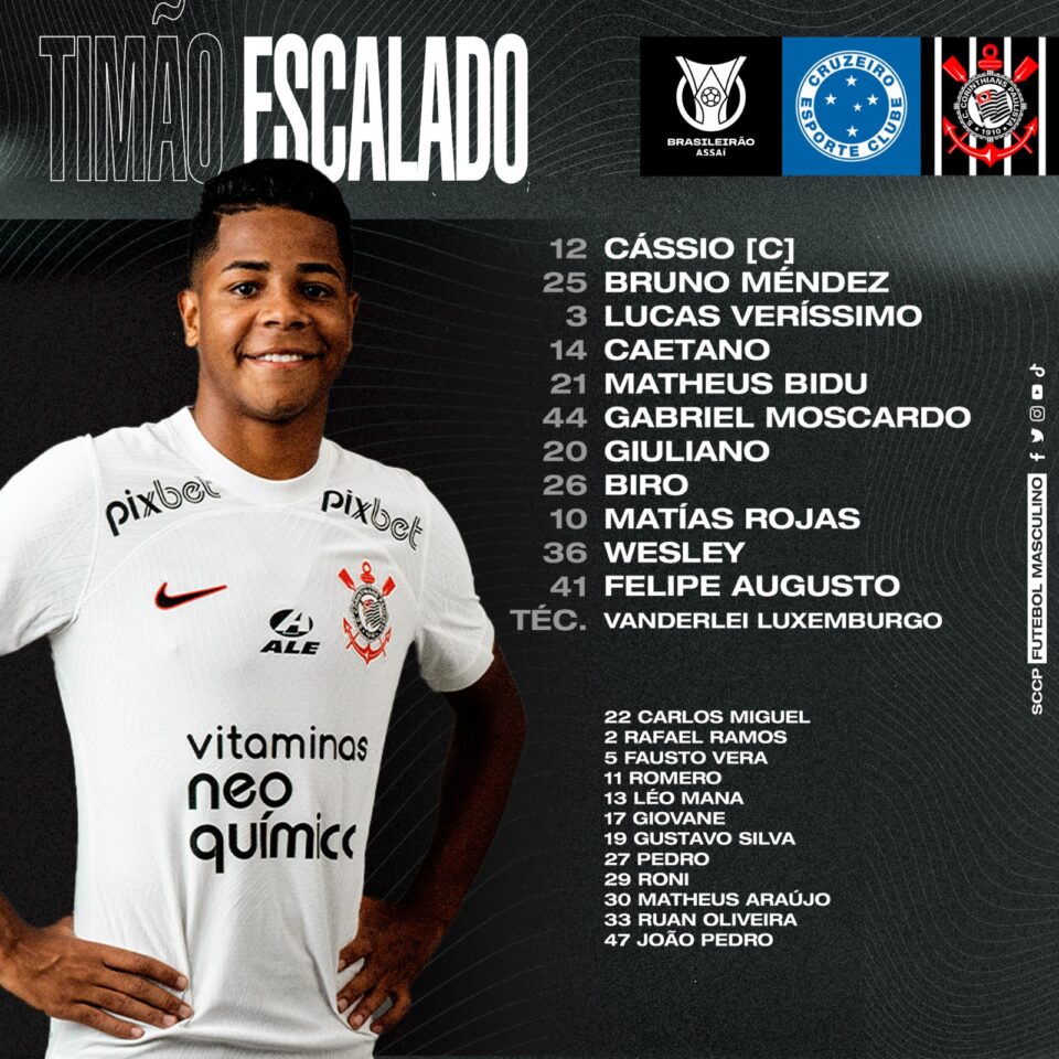 com-adson-fora-do-banco-corinthians-esta-escalado-para-enfrentar-o-cruzeiro