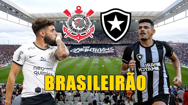 Onde assistir Corinthians x Botafogo ao vivo na TV e online pelo Brasileirão