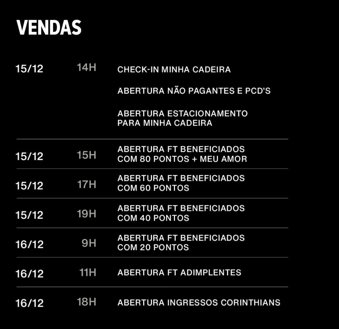 Corinthians x Vasco: ingressos da final da Copa do Brasil
