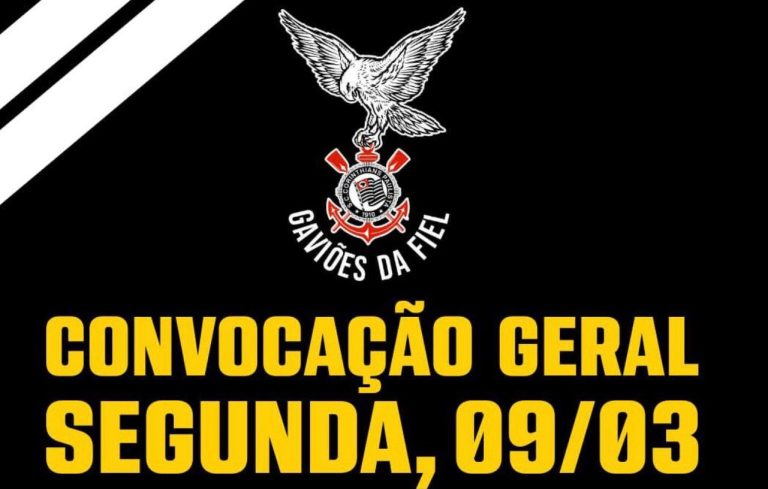 Gaviões da Fiel convoca manifestação na próxima segunda-feira