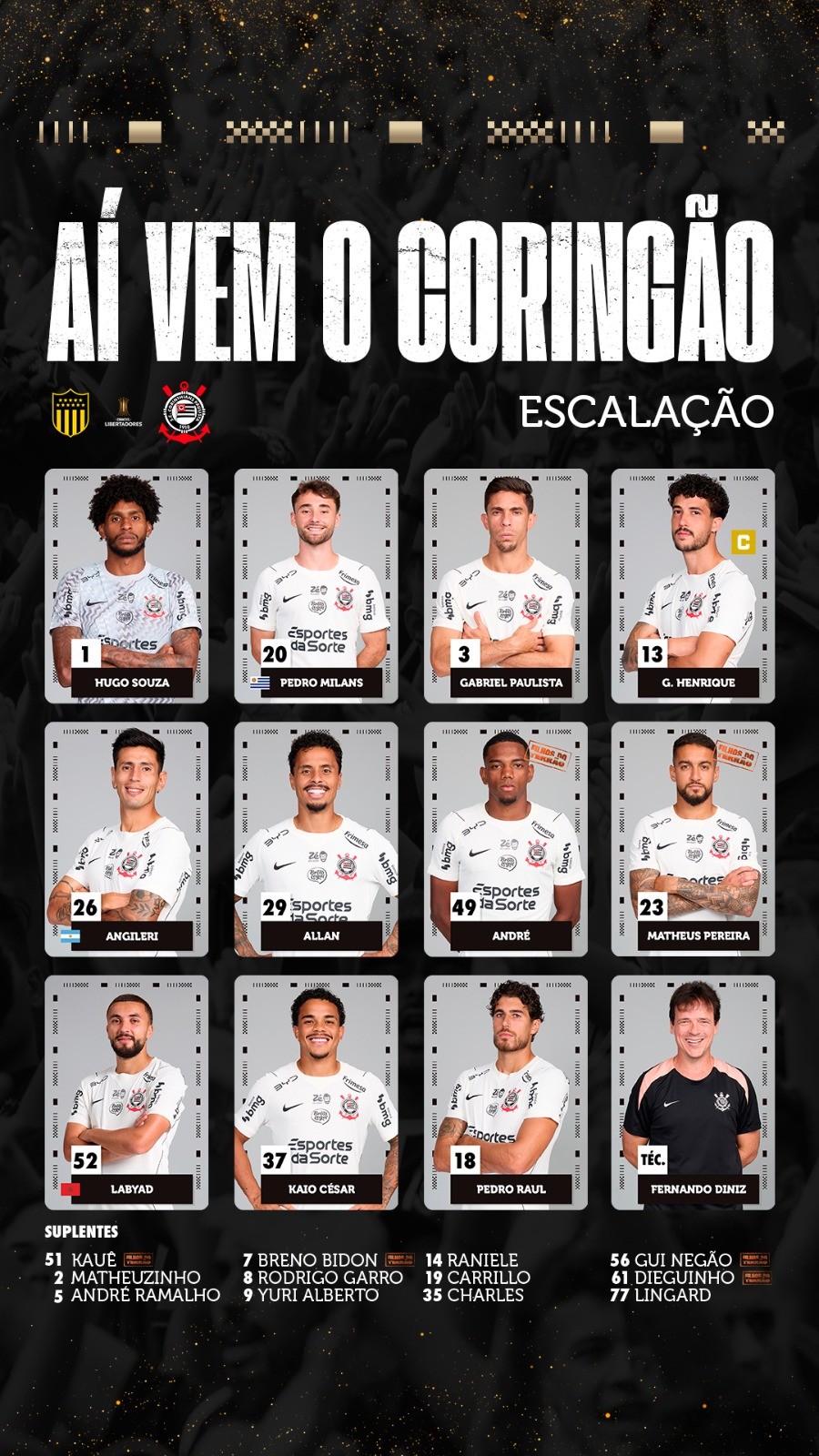 Corinthians define escalação alternativa contra o Peñarol